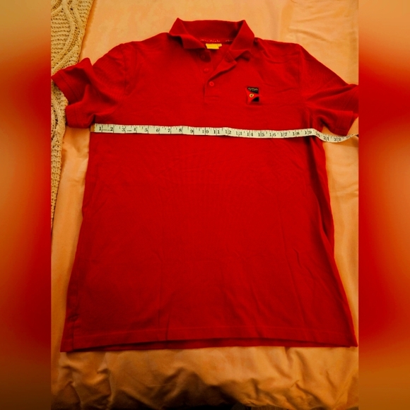 Ferrari Rosso Corsa Red Collar Polo Prancing Horse Crest - Picture 1 of 6